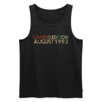 29th birthday August born 1993 Gift idea - Men's Premium Organic Tank Top - black - Front - AI Model Male 178 light (178cm)