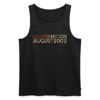 20. Geburtstag August Jahrgang 2002 Geschenkidee - Männer Premium Bio Tank Top - Schwarz - Vorne - Michal (187cm)