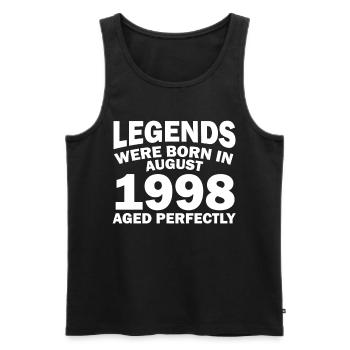 24th birthday August born 1998 Gift idea - Men's Premium Organic Tank Top - black - Front - AI Model Male 178 light (178cm)