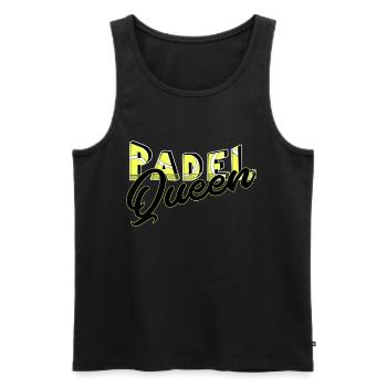 Padel Königin Queen für beste Padel Tennis - Männer Premium Bio Tank Top - Schwarz - Vorne - AI Model Male 178 light (178cm)