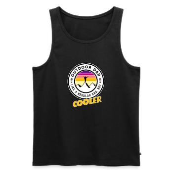 Outdoor Dad - Men's Premium Organic Tank Top - black - Front - Michal (187cm)