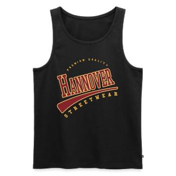 Hannover Germany College High School Style - Men's Premium Organic Tank Top - black - Front - Michal (187cm)
