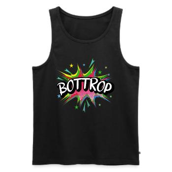 Bottrop Germany City Pop Art Comic Art - Men's Premium Organic Tank Top - black - Front - AI Model Male 178 light (178cm)