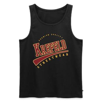 Krefeld Germany College High School Style - Men's Premium Organic Tank Top - black - Front - Michal (187cm)