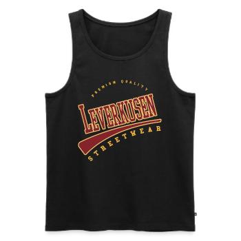 Leverkusen Germany College High School Style - Men's Premium Organic Tank Top - black - Front - Michal (187cm)