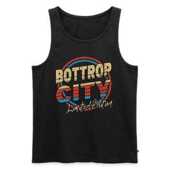 Bottrop Germany City Font 80s Style - Men's Premium Organic Tank Top - black - Front - AI Model Male 178 light (178cm)