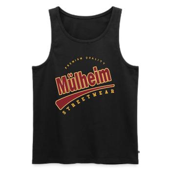 Mülheim Germany College High School Style - Men's Premium Organic Tank Top - black - Front - Michal (187cm)