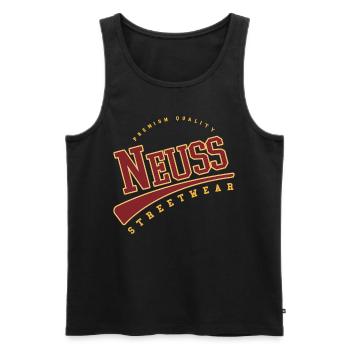 Neuss Germany College High School Style - Men's Premium Organic Tank Top - black - Front - Michal (187cm)