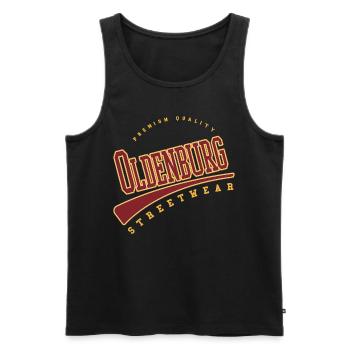Oldenburg Deutschland College High School Style - Männer Premium Bio Tank Top - Schwarz - Vorne - AI Model Male 178 light (178cm)