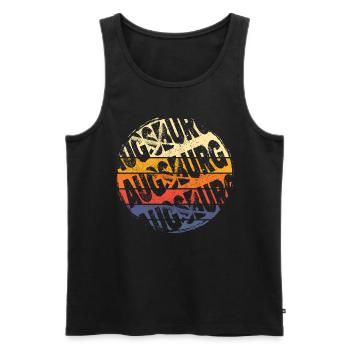 Augsburg Deutschland Stadt Vintage Retro Skyline - Männer Premium Bio Tank Top - Schwarz - Vorne - Michal (187cm)