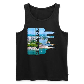 Koblenz Germany City Skyline Home Love - Men's Premium Organic Tank Top - black - Front - AI Model Male 178 light (178cm)