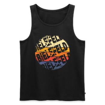 Bielefeld Deutschland Stadt Vintage Retro Skyline - Männer Premium Bio Tank Top - Schwarz - Vorne - Michal (187cm)