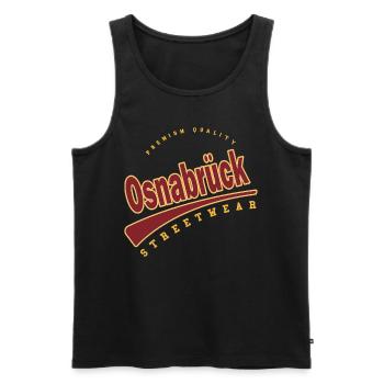 Osnabrück Germany College High School Style - Men's Premium Organic Tank Top - black - Front - Michal (187cm)