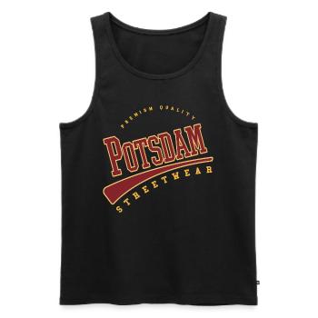 Potsdam Deutschland College High School Style - Männer Premium Bio Tank Top - Schwarz - Vorne - AI Model Male 178 light (178cm)