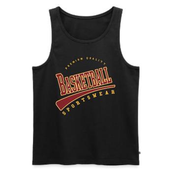 Basketball Sport College High School Style - Männer Premium Bio Tank Top - Schwarz - Vorne - Michal (187cm)