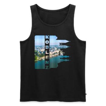 Koblenz Germany City Skyline Home Love - Men's Premium Organic Tank Top - black - Front - AI Model Male 178 light (178cm)