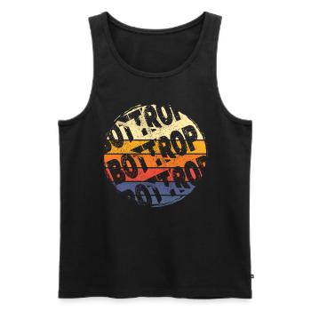Bottrop Germany City Vintage Retro Skyline - Men's Premium Organic Tank Top - black - Front - AI Model Male 178 light (178cm)