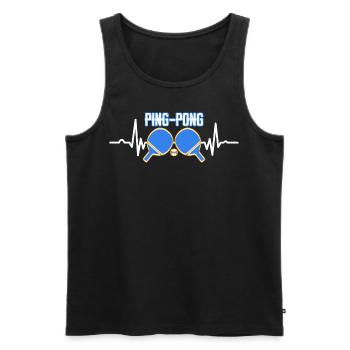 Ping pong racket free time gift table tennis player - Men's Premium Organic Tank Top - black - Front - Michal (187cm)