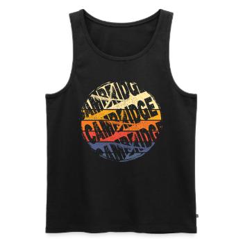 Cambridge England UK Stadt Vintage Retro Skyline - Männer Premium Bio Tank Top - Schwarz - Vorne - Michal (187cm)
