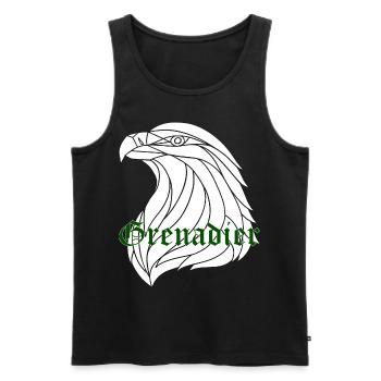 Panzergrenadier Grenadier Adler Soldat Geschenk - Männer Premium Bio Tank Top - Schwarz - Vorne - Michal (187cm)