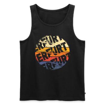 Erfurt Germany City Vintage Retro Skyline - Men's Premium Organic Tank Top - black - Front - Michal (187cm)