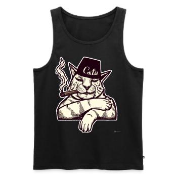Cat Cat Cat Shirt Cat Gift Idea Kitten - Débardeur bio Premium Homme - noir - Devant - Michal (187cm)