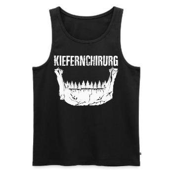 Kiefernchirurg Lustiger Spruch - Männer Premium Bio Tank Top - Schwarz - Vorne - Michal (187cm)