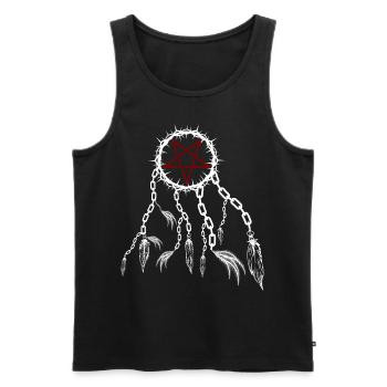 Pentagramm Alb-Traumfänger - Männer Premium Bio Tank Top - Schwarz - Vorne - Michal (187cm)