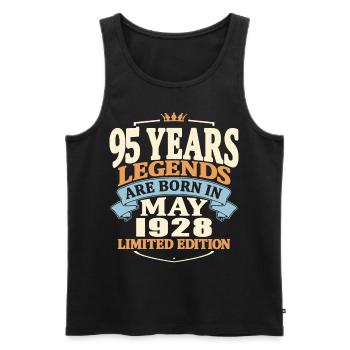 Legends are born in May 1928 - 95 years old - Men's Premium Organic Tank Top - black - Front - Michal (187cm)