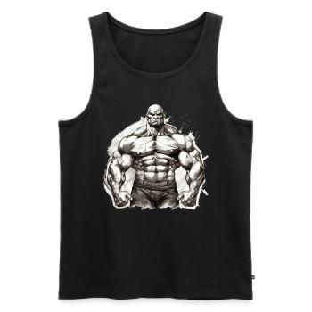 Bodybuilding Bodybuilder Gewichtheben Kraftsport - Männer Premium Bio Tank Top - Schwarz - Vorne - Michal (187cm)