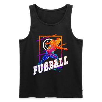 Soccer Soccer Player Soccer Player Fan Club Bunt - Men's Premium Organic Tank Top - black - Front - Michal (187cm)