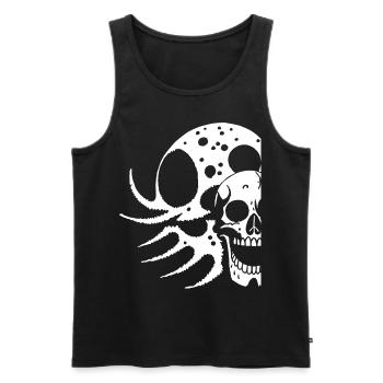Horror Skull Skull Art Skull Gothic Heavy Metal - Men's Premium Organic Tank Top - black - Front - Michal (187cm)