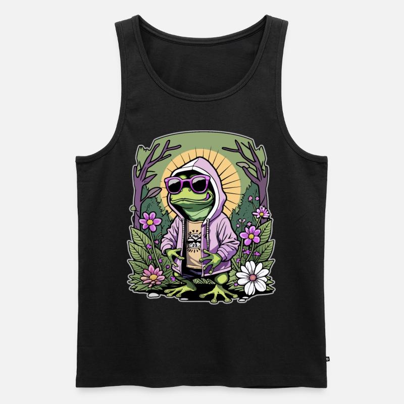 Rapper-Frosch - Männer Premium Bio Tank Top - Schwarz