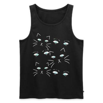 Fantasy Katzenaugen Gesicht Katzenhalter Katzen - Männer Premium Bio Tank Top - Schwarz - Vorne - AI Model Male 178 light (178cm)