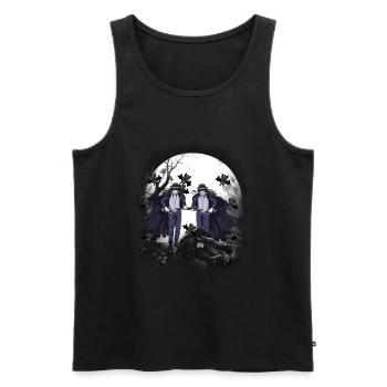 Horror Halloween Fledermäuse Kämpfer Schwert - Männer Premium Bio Tank Top - Schwarz - Vorne - Michal (187cm)
