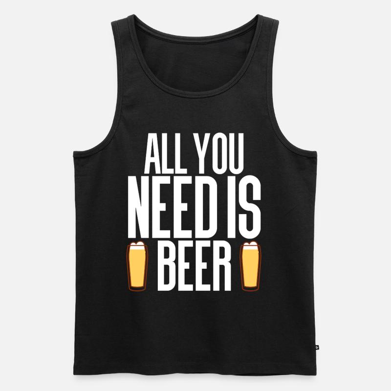 Bier - Männer Premium Bio Tank Top - Schwarz