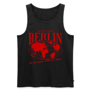 Berlin Home Pride Football Gift - Men's Premium Organic Tank Top - black - Front - AI Model Male 178 light (178cm)