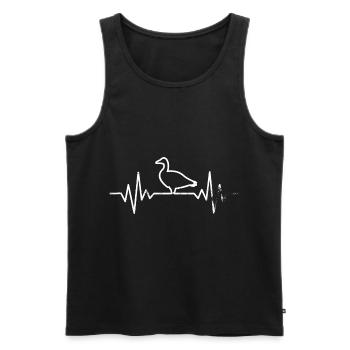 Ente - Männer Premium Bio Tank Top - Schwarz - Vorne - AI Model Male 178 light (178cm)