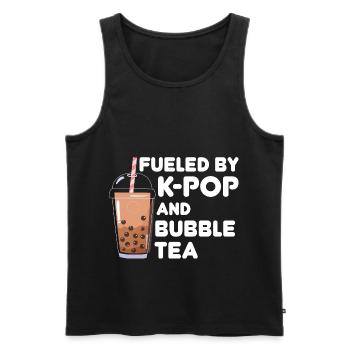 Kpop Bubbletea K-Pop Corée Corée du Sud Cadeau De Séoul - Débardeur bio Premium Homme - noir - Devant - AI Model Male 178 light (178cm)