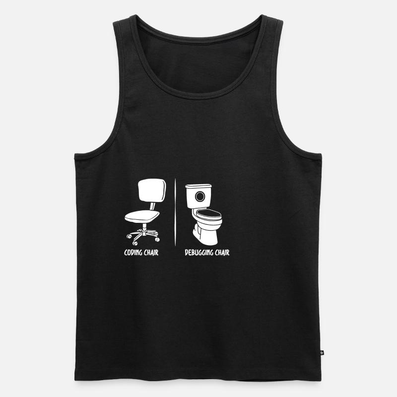 Debugging Chair Funny Programmer Gift - Men's Premium Organic Tank Top - black