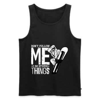 Snowboarding Snowboard Holiday Snowboard Snowboarder - Men's Premium Organic Tank Top - black - Front - AI Model Male 178 light (178cm)
