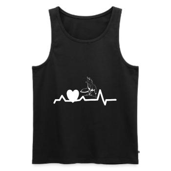 Foxes Fox Animals Fox - Men's Premium Organic Tank Top - black - Front - AI Model Male 178 light (178cm)
