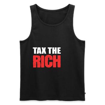 Poison de l’impôt des riches auditeurs - Débardeur bio Premium Homme - noir - Devant - Michal (187cm)