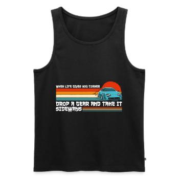 Motorsport Ringtool Drift - Männer Premium Bio Tank Top - Schwarz - Vorne - Michal (187cm)