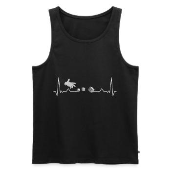 Glücksspiel Herzschlag Würfeln Kasino Casino - Männer Premium Bio Tank Top - Schwarz - Vorne - AI Model Male 178 light (178cm)