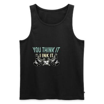 I ink it artist or creator poison - Men's Premium Organic Tank Top - black - Front - Michal (187cm)
