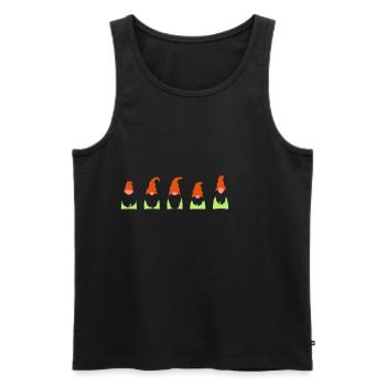 dwarfs in a row - Men's Premium Organic Tank Top - black - Front - AI Model Male 178 light (178cm)