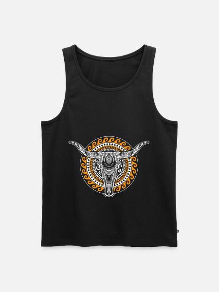 Aboriginal Chief Totem - Men's Premium Organic Tank Top - black