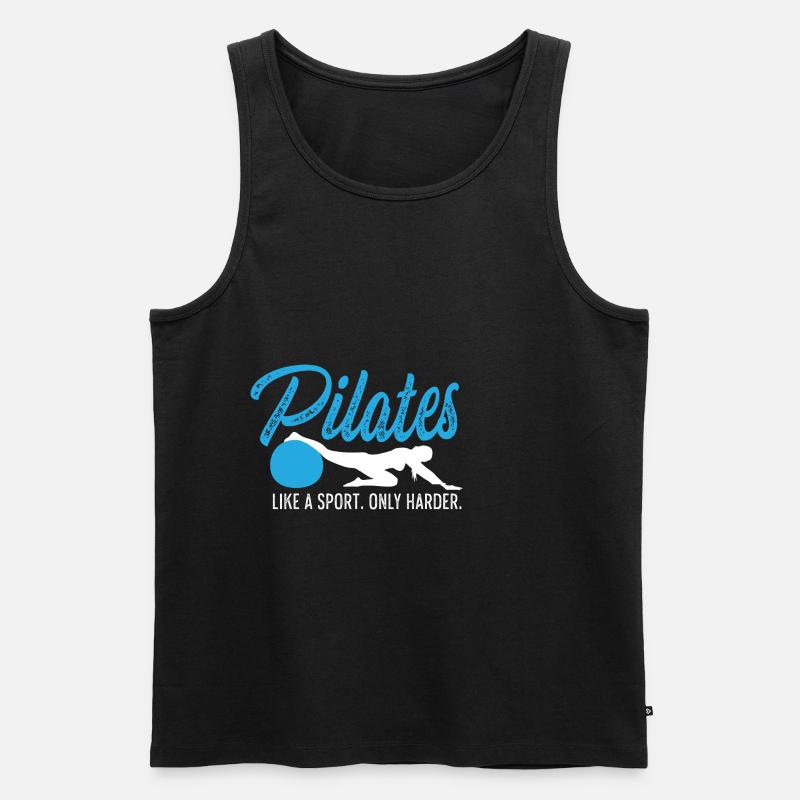 Nur schwerer Gesundheitsbegeisterte Geschenk - Männer Premium Bio Tank Top - Schwarz
