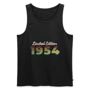 70e anniversaire Édition limitée SCR 1954 - Débardeur bio Premium Homme - noir - Devant - Michal (187cm)